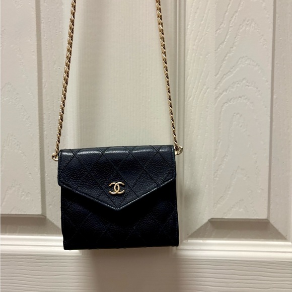 Chanel Black Quilted Caviar Leather Wallet Set - Picture 11 of 12